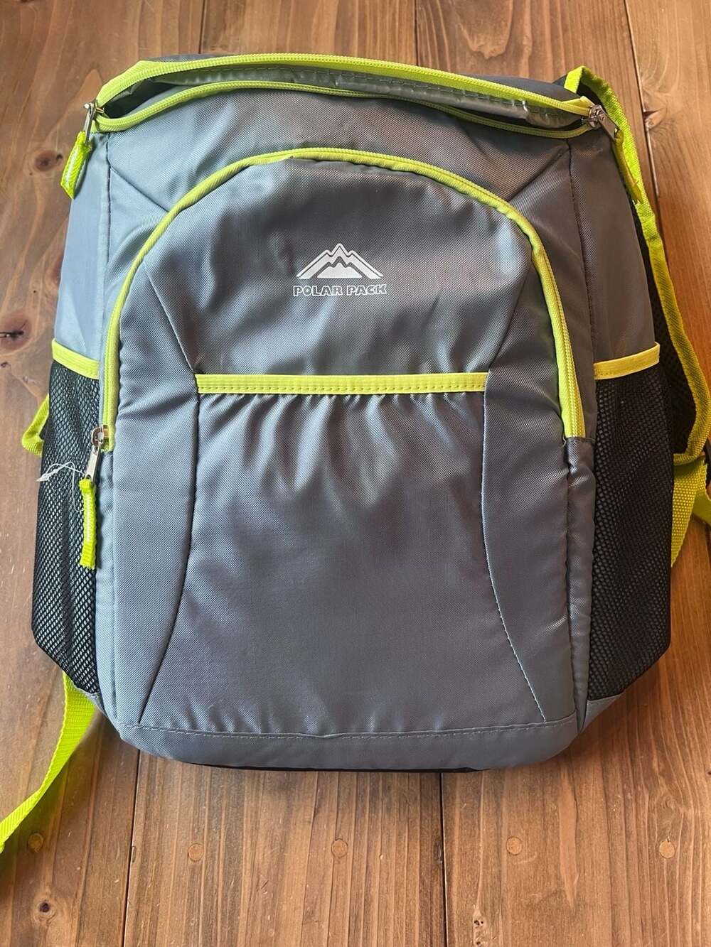 Polar Pack Grey and Lime Green Backpack Cooler NWOT